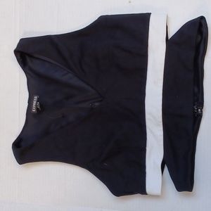 SPRESS BLOUSE BLACK AND WHITE  SIZE MEDIUM